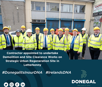 Contractor appointed to undertake Demolition and Site Clearance Works on Strategic Urban Regeneration Site in Letterkenny